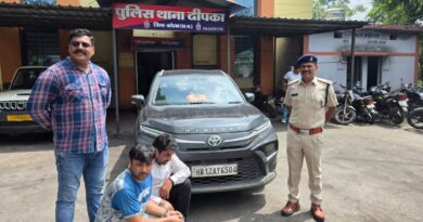अंतरराज्यीय बैंक सेंधमारी गिरोह का पर्दाफाश हरियाणा से दो आरोपी गिरफ्तार, घटना में प्रयुक्त कार जप्त